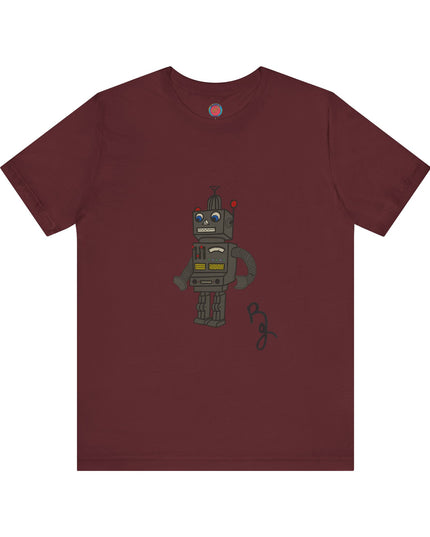 Briana Jackson Collection-Vintage Robot Graphic Tee, Unisex Casual Wear, Gift for Robot Lovers, Cool Birthday Present, Fun Everyday Outfit, Retro Style T-Shirt