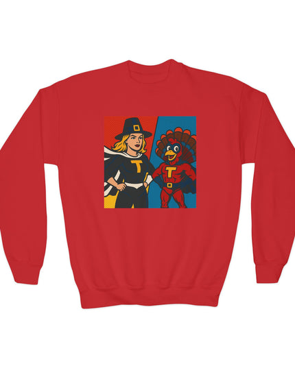 Youth Thanksgiving Crewneck Sweatshirt, Cute Holiday Sweatshirt, Kids Fall Apparel, Thanksgiving Gift, Family Gathering Outfit