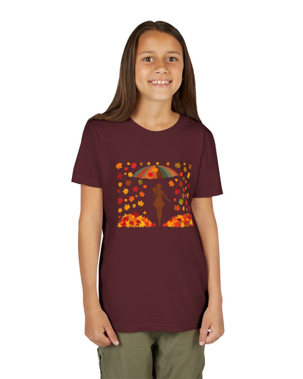 Autumn Vibes Youth Tee, Cute Fall T-Shirt, Kids Short Sleeve Shirt, Seasonal Fashion, Harvest-Themed Apparel