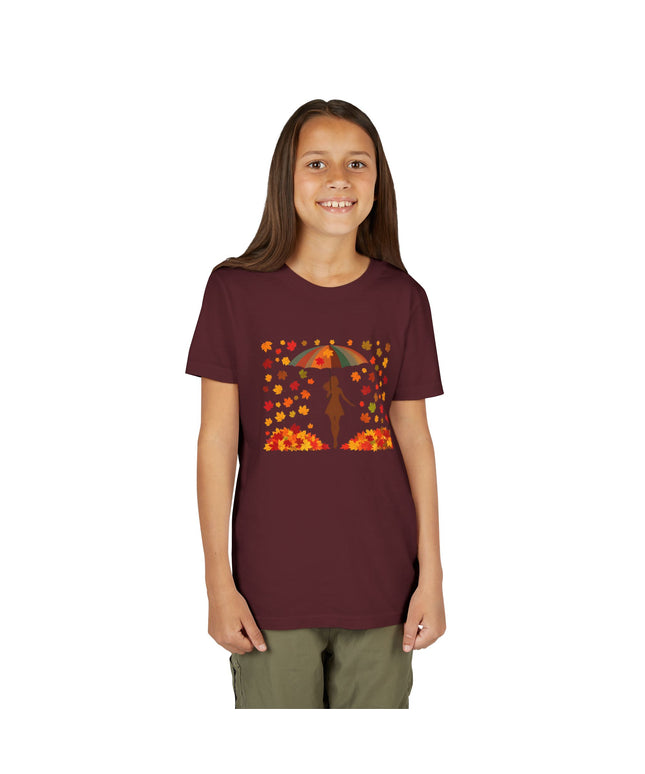 Autumn Vibes Youth Tee, Cute Fall T-Shirt, Kids Short Sleeve Shirt, Seasonal Fashion, Harvest-Themed Apparel
