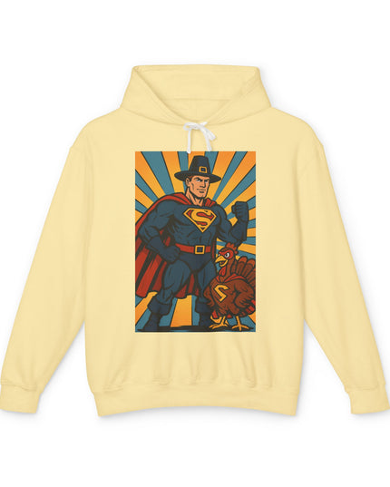 Superhero Hooded Sweatshirt - Unisex Lightweight, Fun Gift for Comic Fans, Cozy Casual Wear, Perfect for Birthdays and Celebrations
