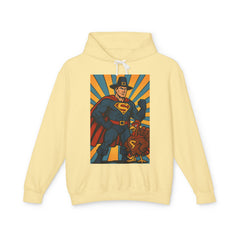 Superhero Hooded Sweatshirt - Unisex Lightweight, Fun Gift for Comic Fans, Cozy Casual Wear, Perfect for Birthdays and Celebrations