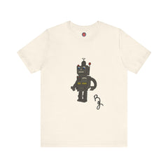 Briana Jackson Collection-Vintage Robot Graphic Tee, Unisex Casual Wear, Gift for Robot Lovers, Cool Birthday Present, Fun Everyday Outfit, Retro Style T-Shirt
