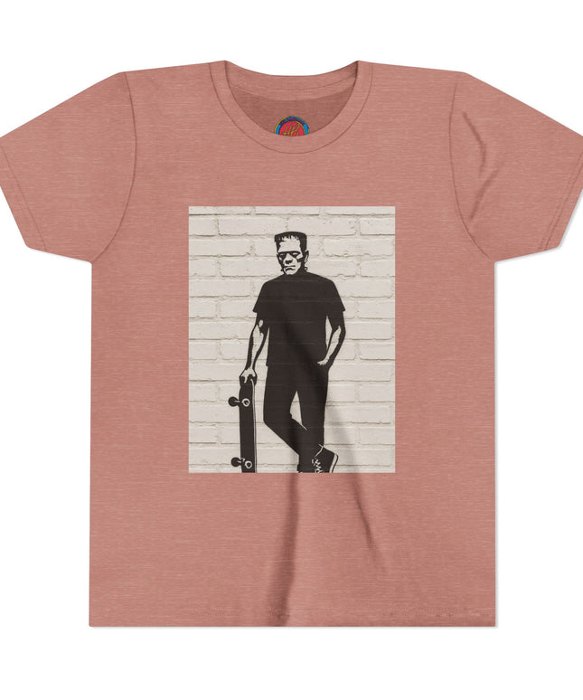 Youth Skate Tee - Halloween Frankenstein Graphic T-Shirt
