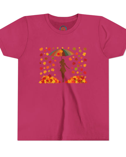 Autumn Vibes Youth Tee, Cute Fall T-Shirt, Kids Short Sleeve Shirt, Seasonal Fashion, Harvest-Themed Apparel