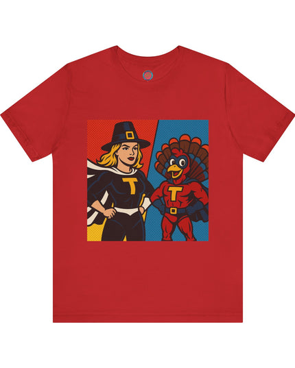 Thanksgiving Superhero Tee, Unisex T-Shirt, Cute Thanksgiving Shirt, Fall Apparel, Holiday Gift, Thanksgiving Outfit