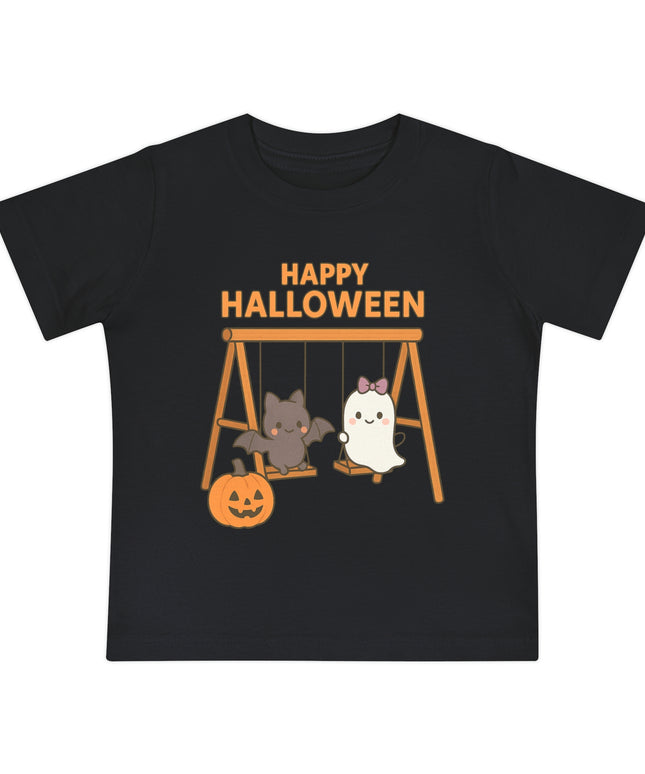 Halloween Baby T-Shirt, Cute Short Sleeve Tee, Toddler Halloween Shirt, Infant Spooky Outfit, Baby Costume Tee