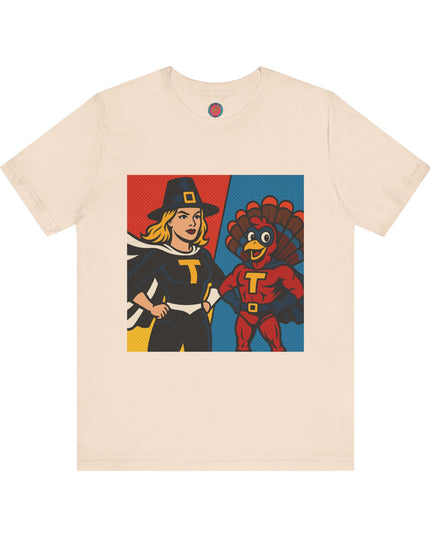 Thanksgiving Superhero Tee, Unisex T-Shirt, Cute Thanksgiving Shirt, Fall Apparel, Holiday Gift, Thanksgiving Outfit