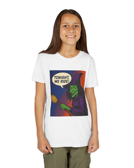 Spooky Witch Youth Tee - Perfect for Halloween, Costume Parties, Trick or Treating, Gifts for Kids, Witch Lovers, Festival Apparel