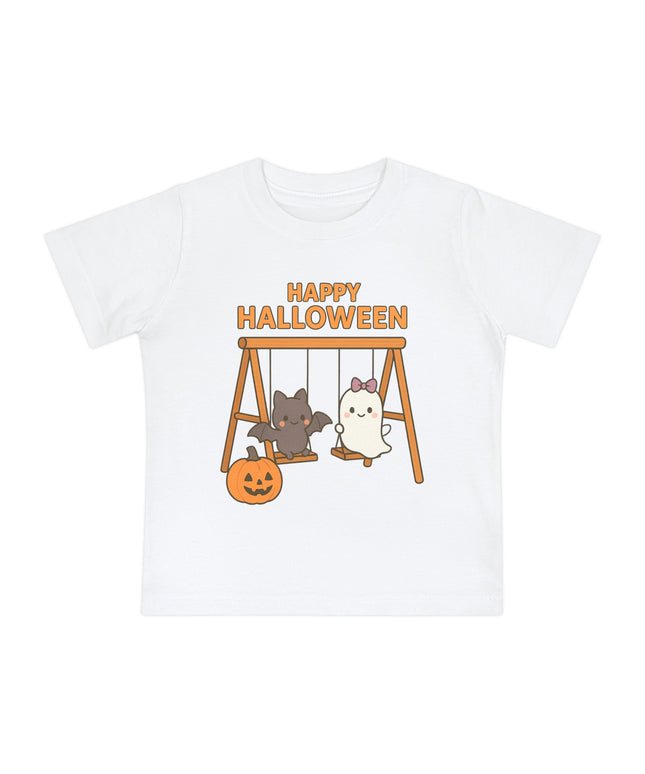 Halloween Baby T-Shirt, Cute Short Sleeve Tee, Toddler Halloween Shirt, Infant Spooky Outfit, Baby Costume Tee