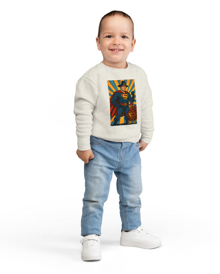Superhero Thanksgiving Toddler Sweatshirt, Cute Children’s Apparel, Holiday Gift, Cozy Fall Clothing, Kid’s Sweatshirt