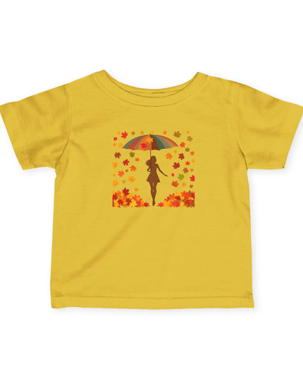 Autumn Umbrella Infant Tee, Cute Fall Baby Shirt, Toddler Top for Seasonal Photos, Baby Shower Gift, Children's Clothing