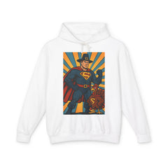 Superhero Hooded Sweatshirt - Unisex Lightweight, Fun Gift for Comic Fans, Cozy Casual Wear, Perfect for Birthdays and Celebrations