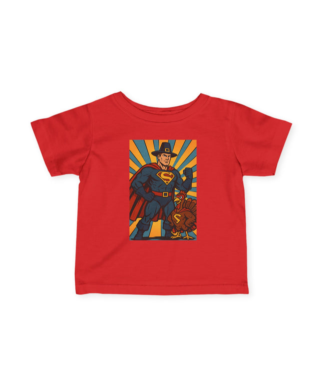 Superhero Infant Fine Jersey Tee, Cute Thanksgiving Baby Shirt, Toddler T-Shirt, Birthday Gift for Kids, Baby Shower Outfit, Superhero Theme Clothing