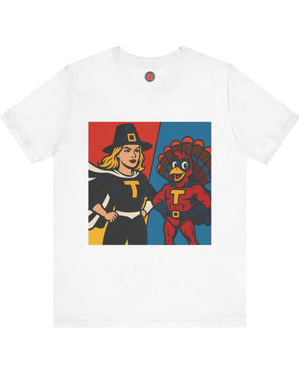 Thanksgiving Superhero Tee, Unisex T-Shirt, Cute Thanksgiving Shirt, Fall Apparel, Holiday Gift, Thanksgiving Outfit