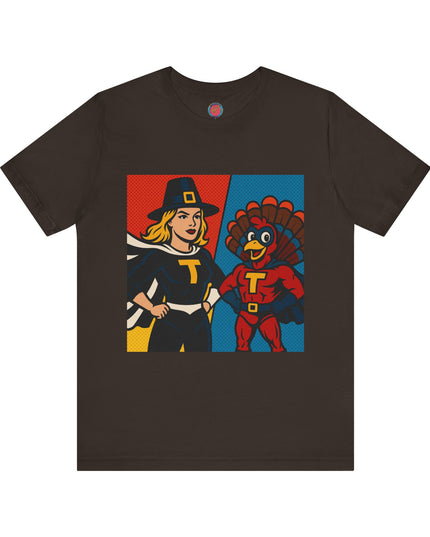 Thanksgiving Superhero Tee, Unisex T-Shirt, Cute Thanksgiving Shirt, Fall Apparel, Holiday Gift, Thanksgiving Outfit