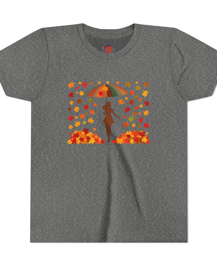 Autumn Vibes Youth Tee, Cute Fall T-Shirt, Kids Short Sleeve Shirt, Seasonal Fashion, Harvest-Themed Apparel