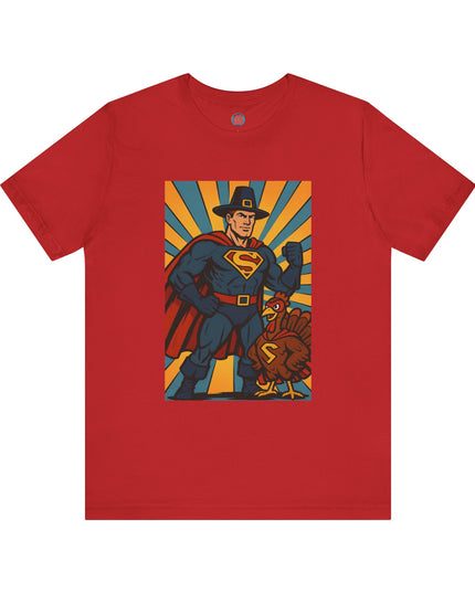 Thanksgiving Superhero Tee, Unisex T-Shirt, Holiday Apparel, Fall Celebration Shirt, Funny Thanksgiving Gift, Family Gathering Outfit