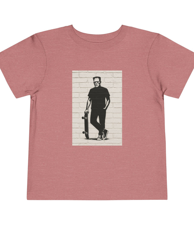 Stylish Toddler Short Sleeve Tee, Kids Skateboard Shirt, Toddler Summer Top, Boy's Graphic Tee, Trendy Child's Apparel