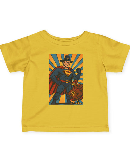 Superhero Infant Fine Jersey Tee, Cute Thanksgiving Baby Shirt, Toddler T-Shirt, Birthday Gift for Kids, Baby Shower Outfit, Superhero Theme Clothing