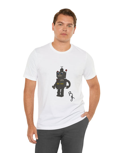 Briana Jackson Collection-Vintage Robot Graphic Tee, Unisex Casual Wear, Gift for Robot Lovers, Cool Birthday Present, Fun Everyday Outfit, Retro Style T-Shirt