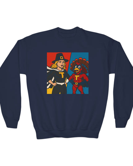 Youth Thanksgiving Crewneck Sweatshirt, Cute Holiday Sweatshirt, Kids Fall Apparel, Thanksgiving Gift, Family Gathering Outfit
