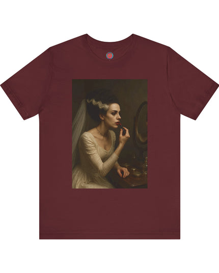 Artistic Portrait Tee, Vintage Art T-Shirt, Aesthetic Short Sleeve Top, Unique Graphic Tee, Gallery-Inspired Fashion