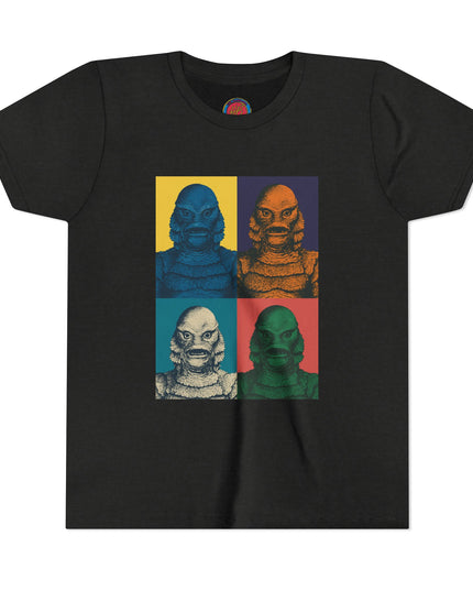 Vintage Creature Feature Youth Tee, Kids Graphic Shirt, Monster Movie Apparel, Cool Summer T-Shirt, Gifts for Young Fans