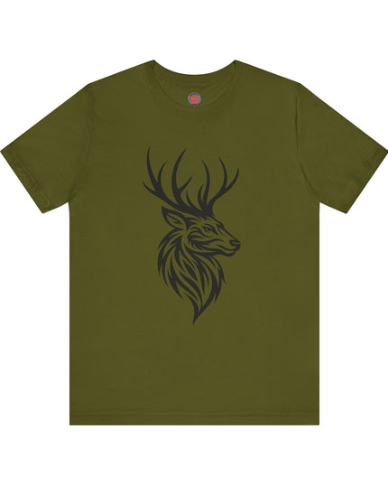 Majestic Stag Unisex Tee, Nature Lover Shirt, Animal Graphic Tee, Outdoor Apparel, Unique Gift for Wildlife Enthusiasts
