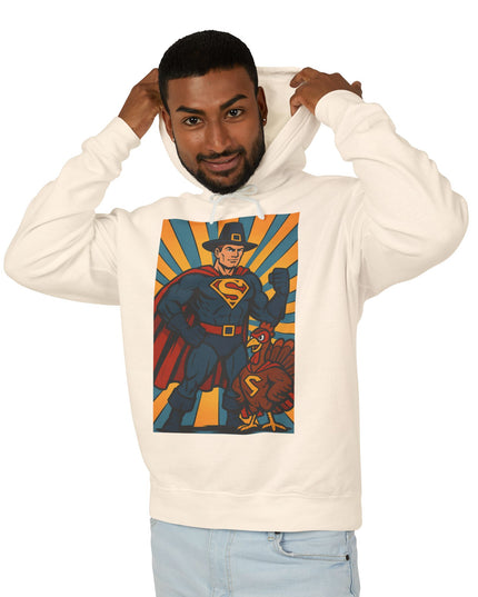 Superhero Hooded Sweatshirt - Unisex Lightweight, Fun Gift for Comic Fans, Cozy Casual Wear, Perfect for Birthdays and Celebrations