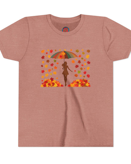 Autumn Vibes Youth Tee, Cute Fall T-Shirt, Kids Short Sleeve Shirt, Seasonal Fashion, Harvest-Themed Apparel