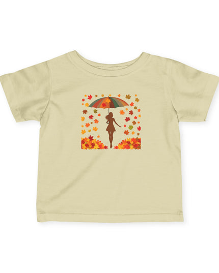Autumn Umbrella Infant Tee, Cute Fall Baby Shirt, Toddler Top for Seasonal Photos, Baby Shower Gift, Children's Clothing