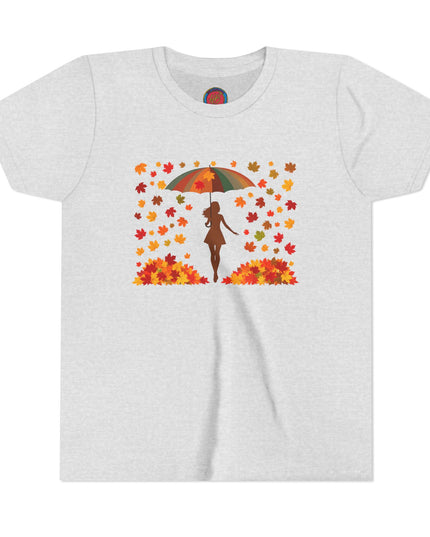 Autumn Vibes Youth Tee, Cute Fall T-Shirt, Kids Short Sleeve Shirt, Seasonal Fashion, Harvest-Themed Apparel