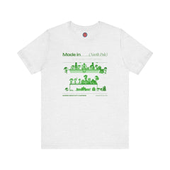Made in (North Pole) Unisex Short Sleeve Tee , Christmas Apparel, Holiday Celebrations
