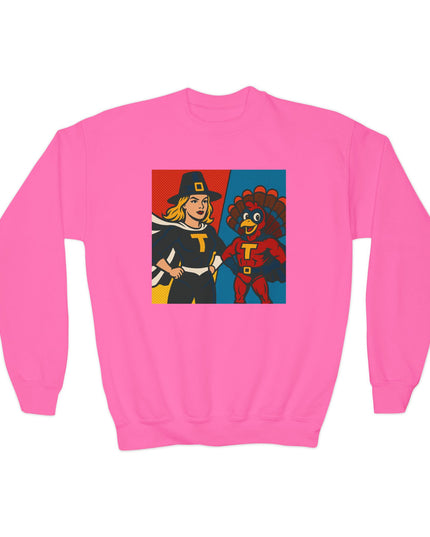 Youth Thanksgiving Crewneck Sweatshirt, Cute Holiday Sweatshirt, Kids Fall Apparel, Thanksgiving Gift, Family Gathering Outfit