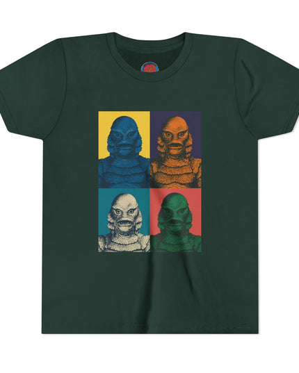 Vintage Creature Feature Youth Tee, Kids Graphic Shirt, Monster Movie Apparel, Cool Summer T-Shirt, Gifts for Young Fans