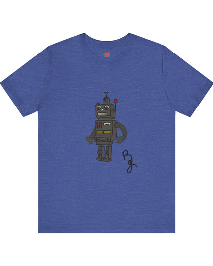 Briana Jackson Collection-Vintage Robot Graphic Tee, Unisex Casual Wear, Gift for Robot Lovers, Cool Birthday Present, Fun Everyday Outfit, Retro Style T-Shirt