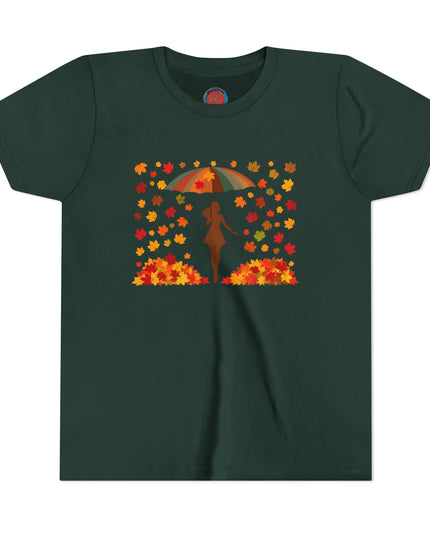 Autumn Vibes Youth Tee, Cute Fall T-Shirt, Kids Short Sleeve Shirt, Seasonal Fashion, Harvest-Themed Apparel