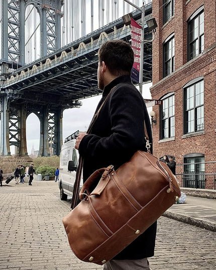 The Dagny Weekender | Large Leather Duffle Bag